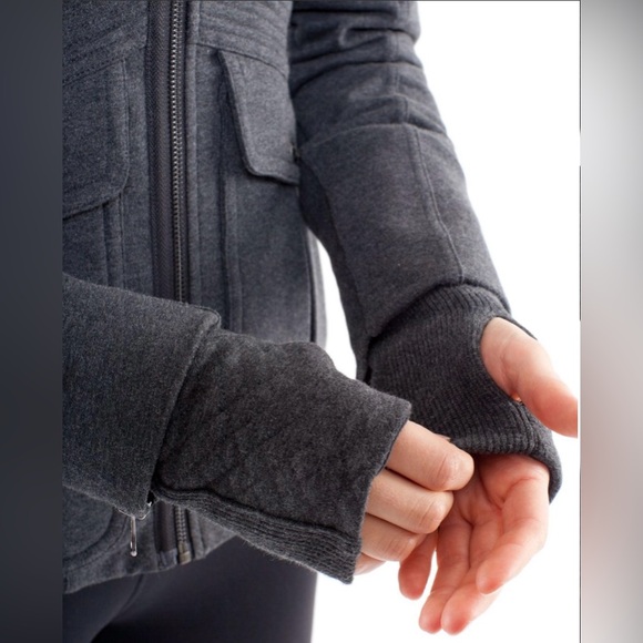 Lululemon It’s Happening Jacket Heathered Deep Coal Size 6 - Picture 6 of 16